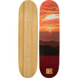 Sunset Graphic Bamboo Skateboard