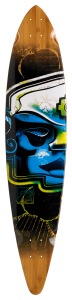 Trurute Mayan Head Pin Tail Longboard