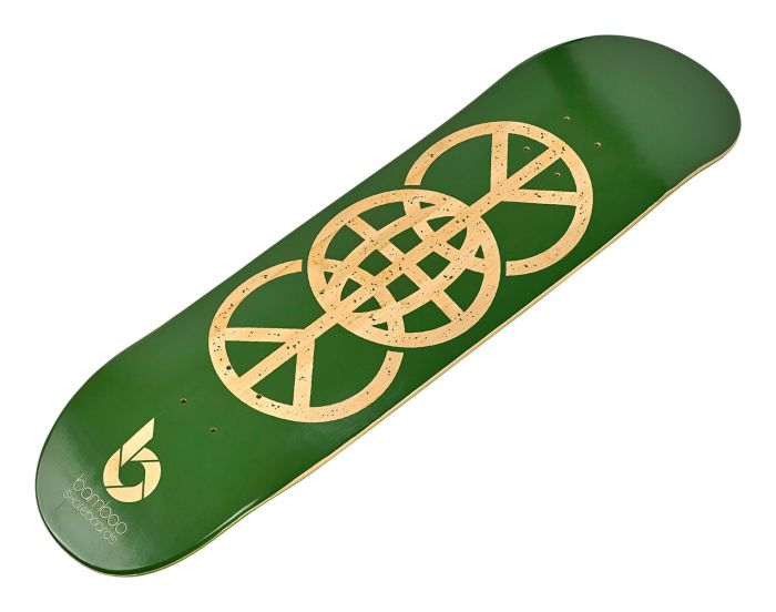 Green World Peace Bamboo Skateboard