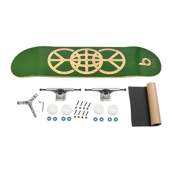 Green World Peace Bamboo Skateboard