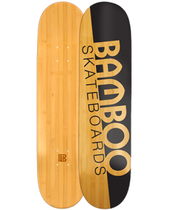 Natural Slash Graphic Bamboo Skateboard