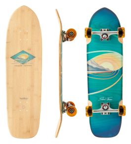 LMAI 27'' Bambus Cruiser Skateboard – Flexibles 7-Lagen Deck, 62 Mm Rollen, Komplett Montiert