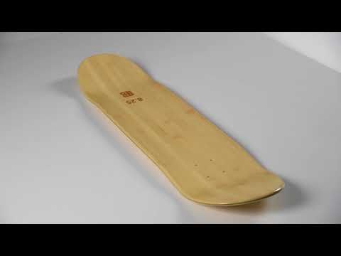 Natural Slash Graphic Bamboo Skateboard